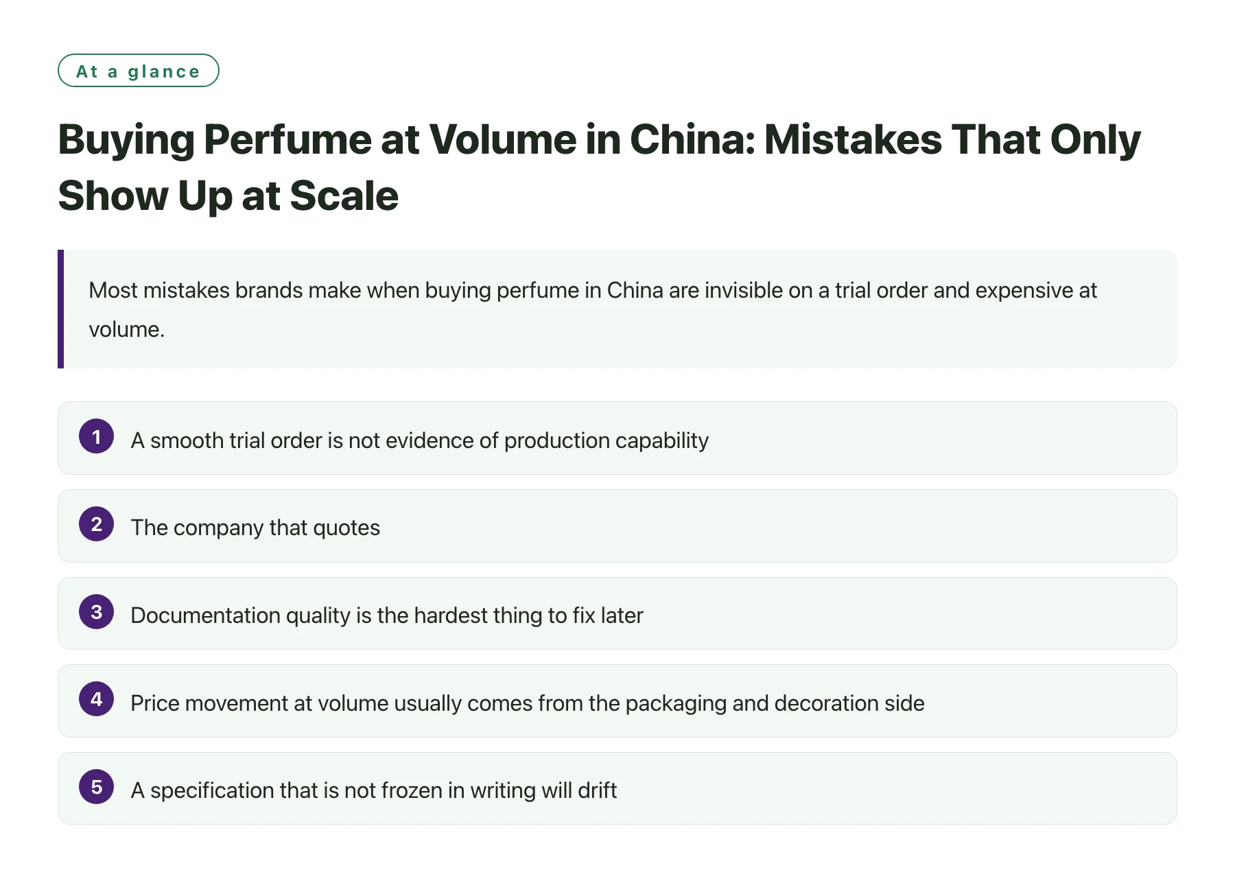 Buying Perfume at Volume in China: Mistakes That Only Show Up at Scale——全文要点速览